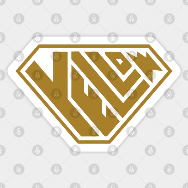 Yellow SuperEmpowered (Gold) Sticker by Village Values